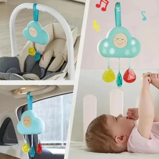Hape - Brinquedo móvel para berço de bebê com luzes e músicas relaxantes