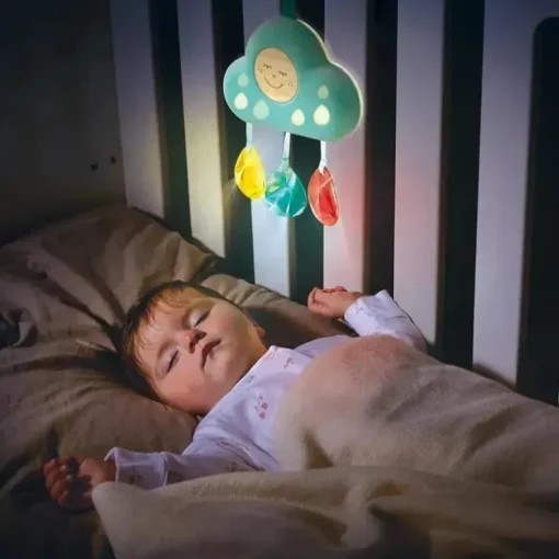 Hape - Brinquedo móvel para berço de bebê com luzes e músicas relaxantes