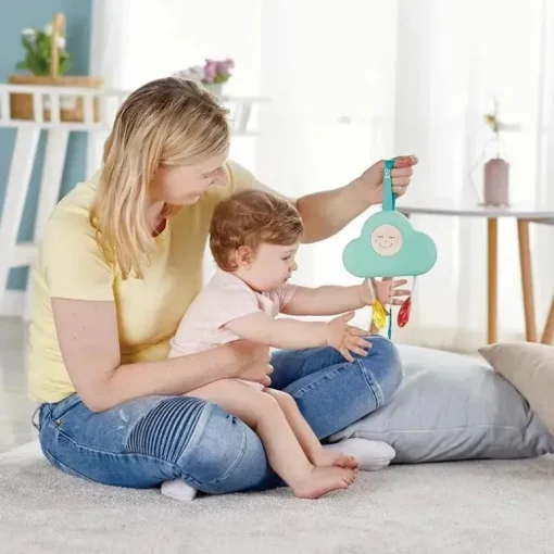 Hape - Brinquedo móvel para berço de bebê com luzes e músicas relaxantes