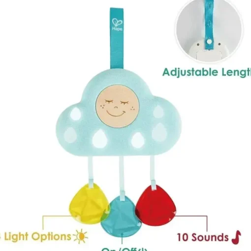 Hape - Brinquedo móvel para berço de bebê com luzes e músicas relaxantes