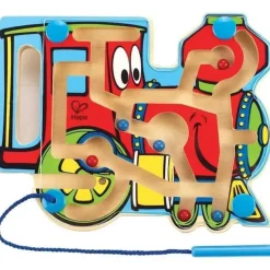 Hape - Choo Choo rastreia o quebra-cabeça do labirinto magnético de madeira infantil