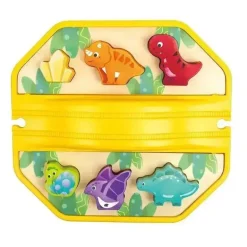Hape - Conjunto de balde de trem de dinossauro