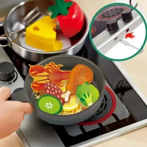 Hape - Conjunto de cozinha infantil de luxo com fritadeira