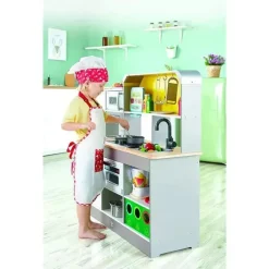 Hape - Conjunto de cozinha infantil de luxo com fritadeira