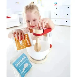 Hape - conjunto de jogo de cozinha misturador poderoso de madeira