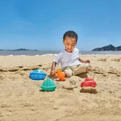 Hape - Conjunto de moldes modeladores de areia para viagens de brinquedos de praia