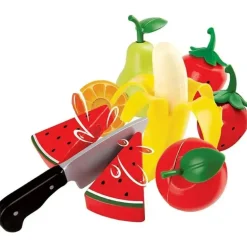 Hape - Corte Saudável de Madeira para Frutas Brincar com Faca Brincar