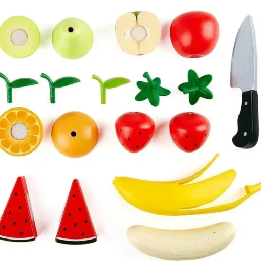 Hape - Corte Saudável de Madeira para Frutas Brincar com Faca Brincar