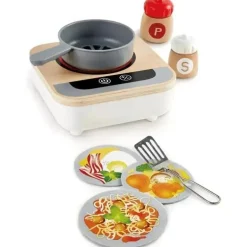 Hape - fritadeira divertida, fogão de mesa de madeira com ventilador