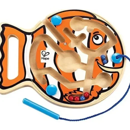 Hape - Go-Fish-Go Magnético quebra-cabeça de madeira infantil labirinto