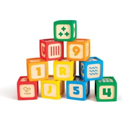 Hape - Grip-N-Stack Silicone & Wood Blocks
