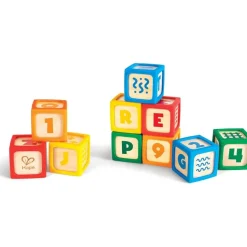 Hape - Grip-N-Stack Silicone & Wood Blocks