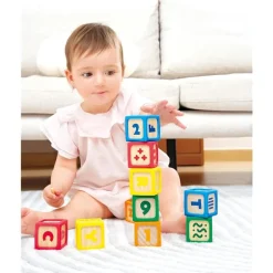 Hape - Grip-N-Stack Silicone & Wood Blocks