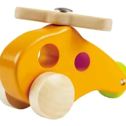 Hape - Veículo infantil de brinquedo de madeira para pequeno helicóptero