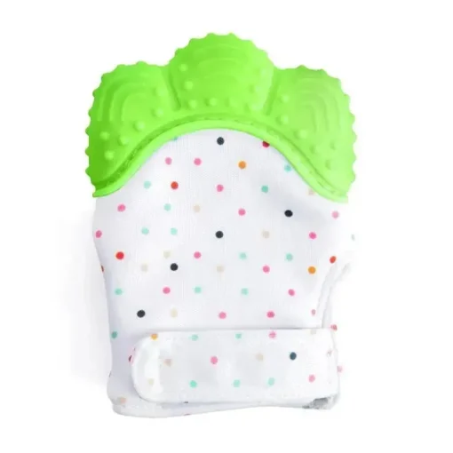 Happy Kids mordedor de silicone verde luva