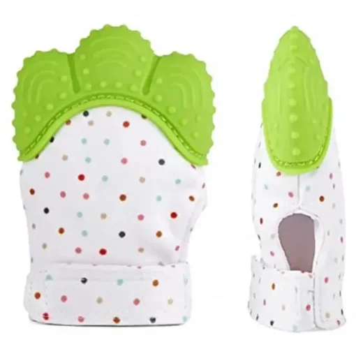 Happy Kids mordedor de silicone verde luva