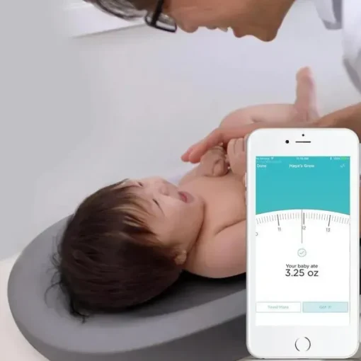 Hatch Baby - Almofada e balança de mudança de crescimento inteligente, cinza