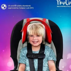 Headovations (Nap Up) - Apoio de cabeça infantil para cadeirinhas de carro, vermelho