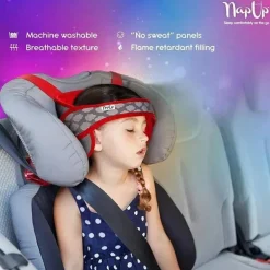Headovations (Nap Up) - Apoio de cabeça infantil para cadeirinhas de carro, vermelho