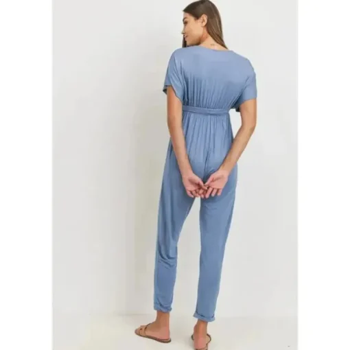 Hello Miz – Macacão de corrida para maternidade com manga quimono, jeans