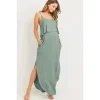 Hello Miz - Vestido Maxi de Enfermagem para Maternidade Solid, Sage