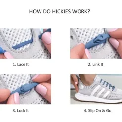 Hickies – Cadarços sem gravata para adultos Premium, unissex, tamanho único, alças azuis