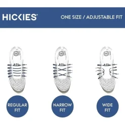 Hickies – Cadarços sem gravata para adultos Premium, unissex, tamanho único, alças azuis