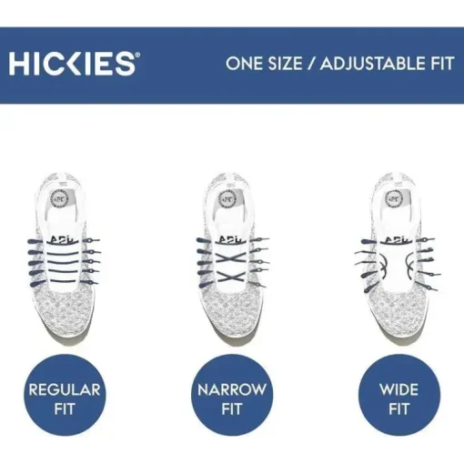 Hickies – Cadarços sem gravata para adultos Premium, unissex, tamanho único, alças azuis