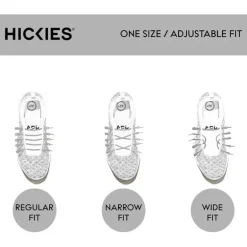 Hickies – Cadarços sem gravata para adultos Premium, unissex, tamanho único, tiras cinza