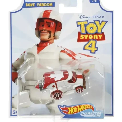 Hot Wheels Disney Pixar Toy Story Duke Caboom Carro Personagem, Branco/Vermelho