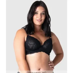 Hotmilk - Sutiã de amamentação preto Heroine Plunge Flexiwire