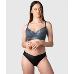 Hotmilk - Sutiã de amamentação Warrior Demi Slate Flexiwire