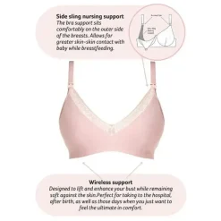 Hotmilk - Sutiã multifit de bambu sem costura de cor sazonal Caress, rosa lótus