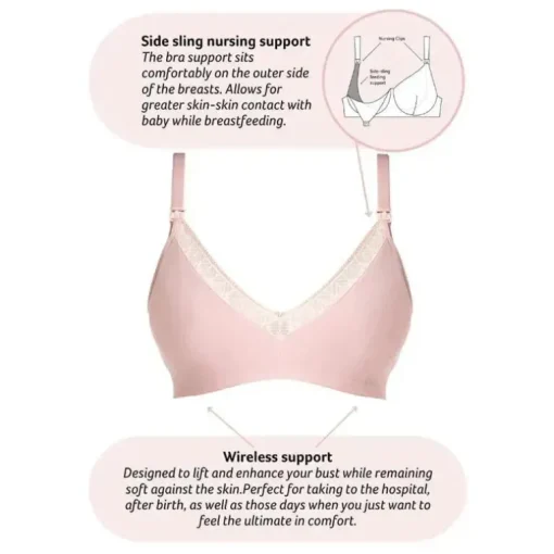 Hotmilk - Sutiã multifit de bambu sem costura de cor sazonal Caress, rosa lótus