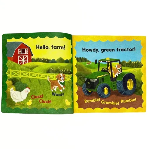 House Of Marbles - Hello Farm! John Deere Tuffy Book