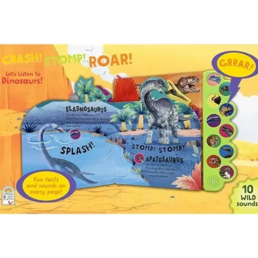 House Of Marbles - Livro de Som Crash!, Stomp!, Roar! dinossauro