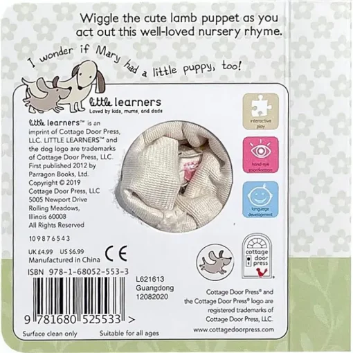 House Of Marbles - Mary Had A Little Lamb Finger Puppet Book