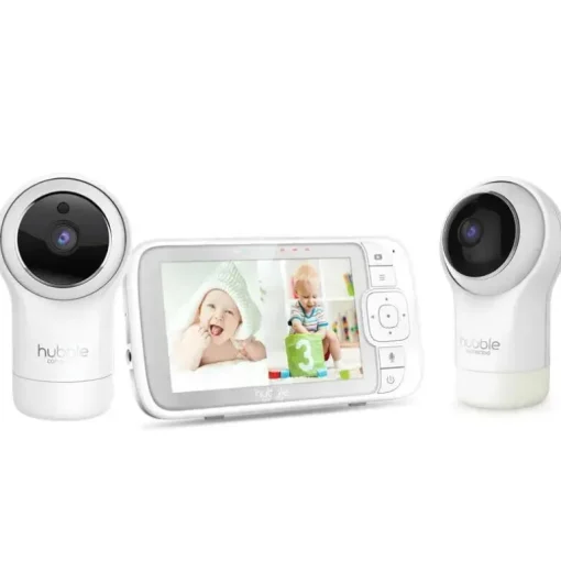Hubble - Nursery View Pro Twin 5 Vídeo Baby Monitor Conjunto Twin com Pan, Tilt e Zoom