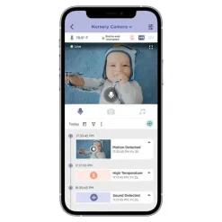 Hubble - Wi-Fi Nursery Pal Deluxe Twin 5 Smart Hd Baby Monitor com visualizador de tela sensível ao toque e câmeras duplas portáteis