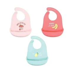 Hudson Baby - 3 unidades de babadores de silicone para bebês tamanho único maçã dos meus olhos