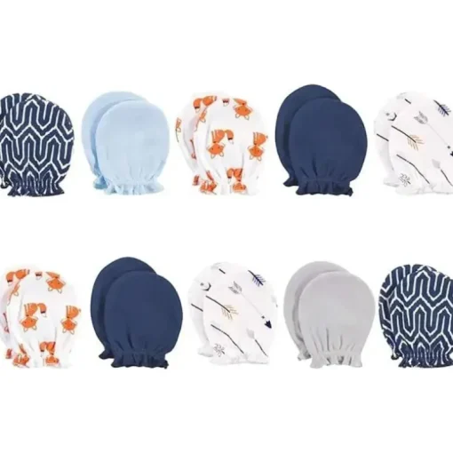 Hudson Baby - 10 unidades de luvas unissex de algodão para bebês Foxes