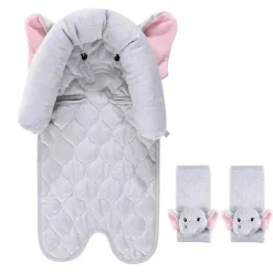 Hudson Baby - Encarte de assento de bebê elefante bonito e capas de alça