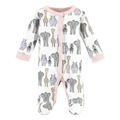 Hudson Baby - 2Pk Rosa Safari Bebê Prematuro Dormir e Brincar e Boné