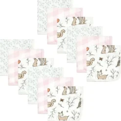 Hudson Baby - Toalhas de banho de musselina de algodão para bebê Floresta Encantada 12Pk