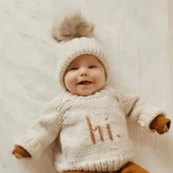 Huggalugs - Hi. Pecan Crew Neck Sweater Baby & Toddler