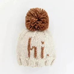 Huggalugs - Hi. Pecan Hand Knit Beanie Hat Baby & Kids