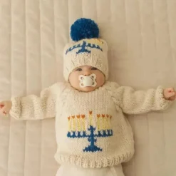 Huggalugs - Menorah Crew Neck Sweater For Baby & Toddler