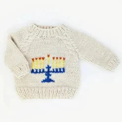 Huggalugs - Menorah Crew Neck Sweater For Baby & Toddler