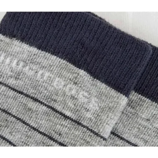 Hugo Boss - Pacote de 2 meias, branco/cinza, tamanho 17