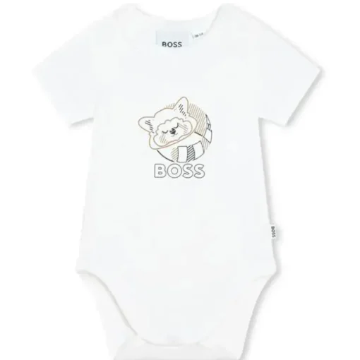 Hugo Boss Baby - 2 unidades de macacão para bebê, branco